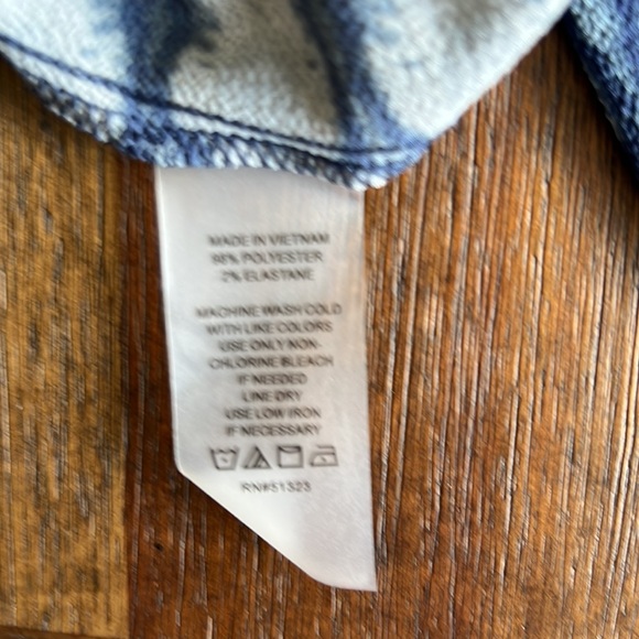 Vince Camuto Women's Blouse Blue, size L, Knit High Low Tunic with side tie - Picture 10 of 11